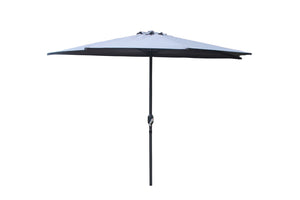 Parasol de media luna para balcón 270 cm gris en aluminio Catane packshot 