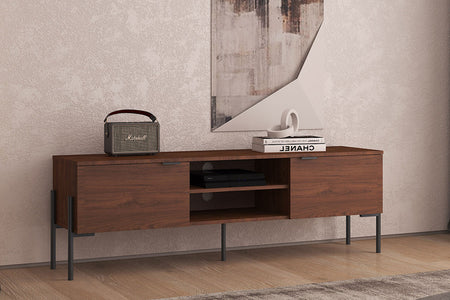 Mueble de TV vintage con 2 armarios